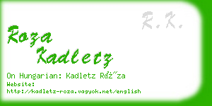 roza kadletz business card